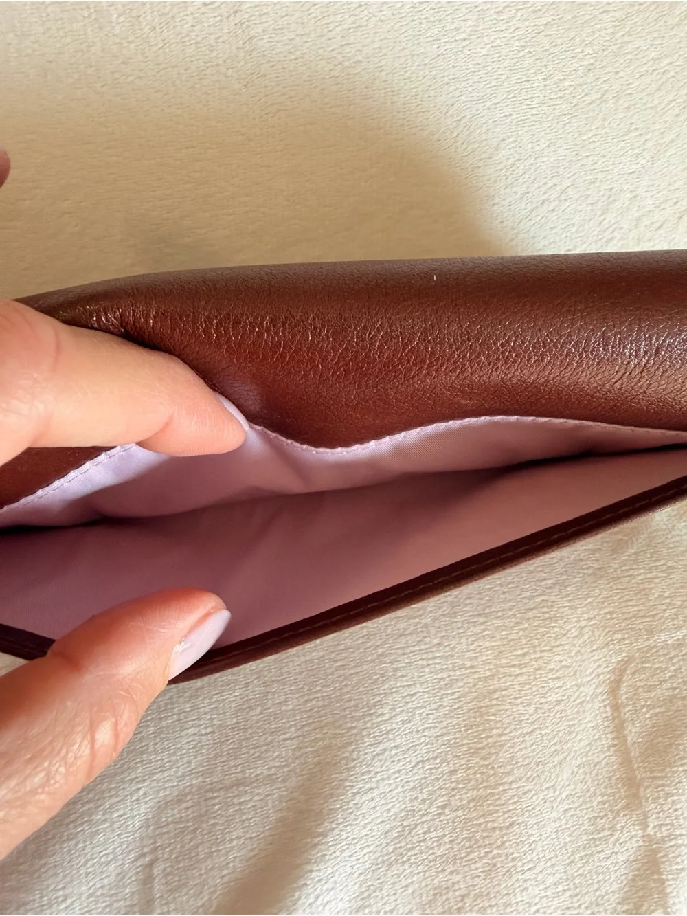 Coach Leather Continental Wallet in Rich Chestnut Brown with Gold Hardware